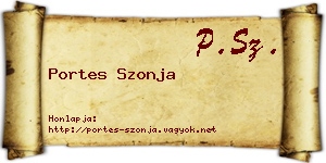 Portes Szonja névjegykártya